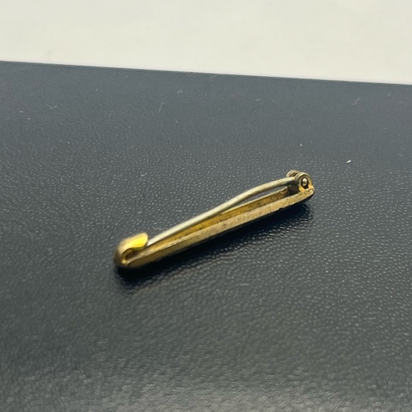 Victorian etched flowers seed pearl gold filled bar brooch pin c clasp antique - Picture 7 of 12